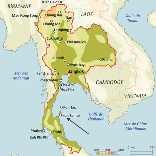 Carte Thailande