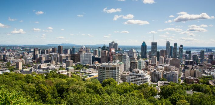 Vue de Montr&eacute;al, depuis le parc du Mont Royal