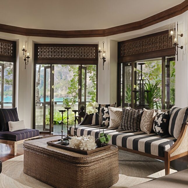 Intérieur avec vue d'une villa au Rayavadee