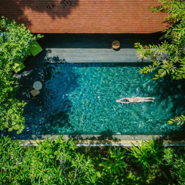 Piscine privée d'une villa au Tubkaak Boutique Resort