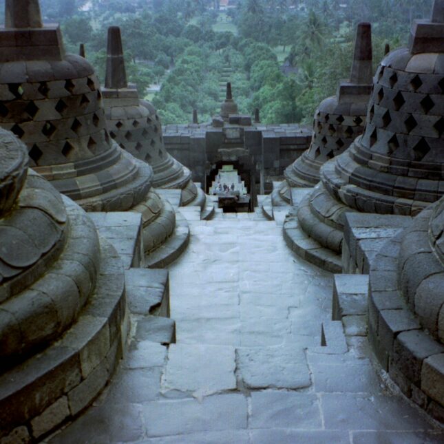 Le superbe temple du Borobudur